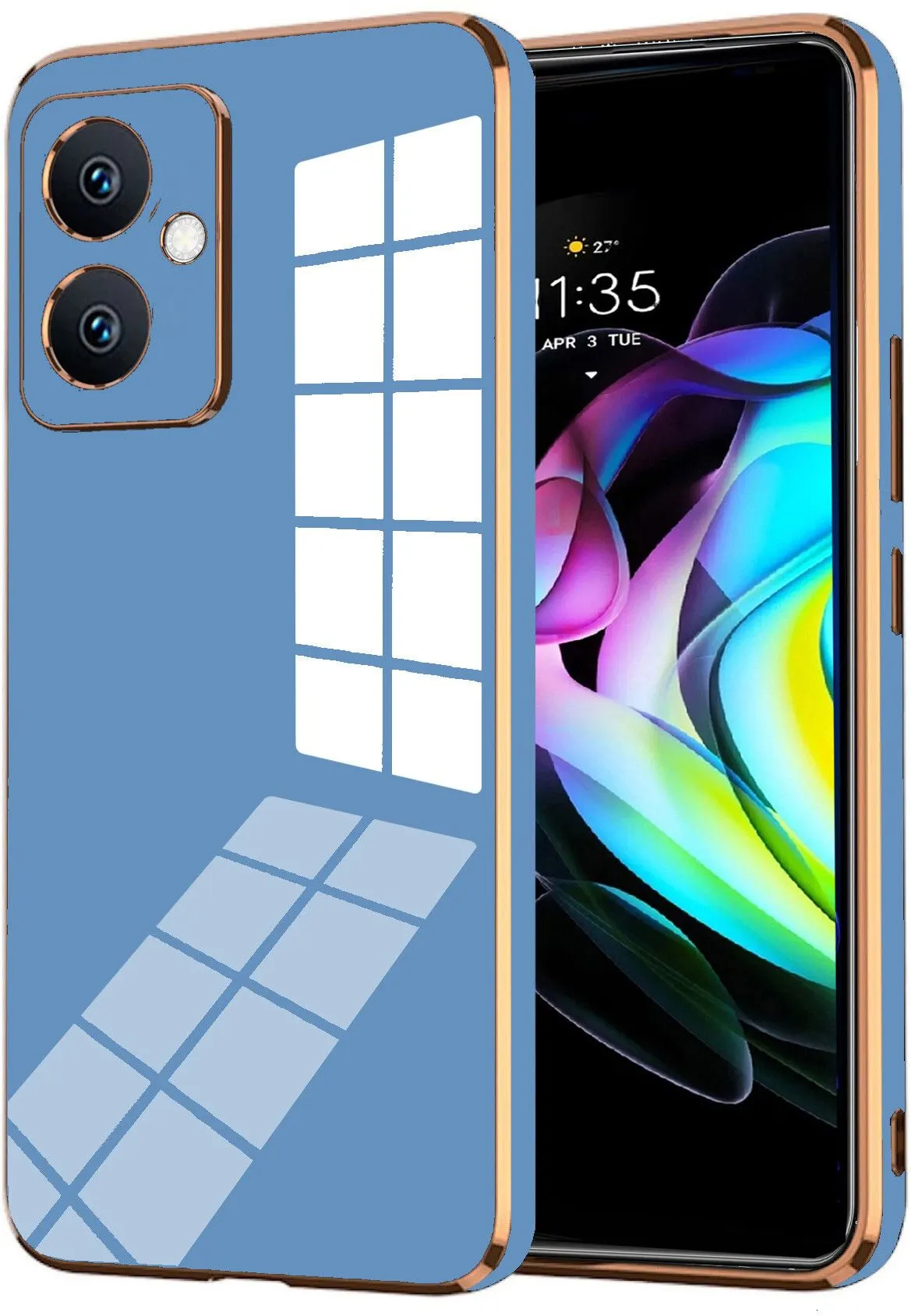 Micvir Back Cover for OnePlus Nord CE 3 5G (Blue, Silicon, Pack of: 1)