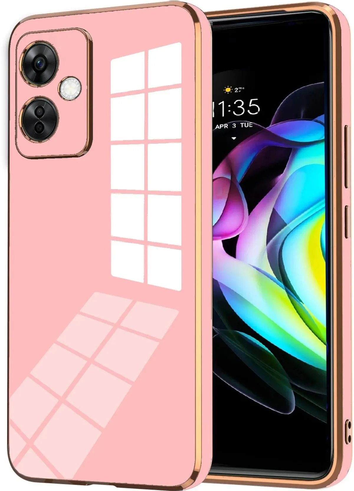 Micvir Back Cover for OnePlus Nord CE 3 5G (Pink, Silicon, Pack of: 1)