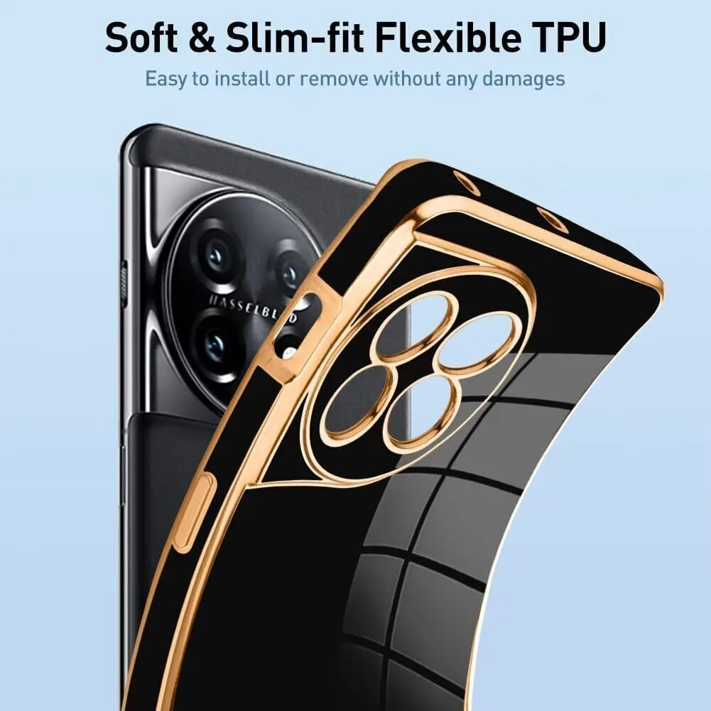 Micvir Back Cover for OnePlus 11 5G (Black, Silicon, Pack of: 1) — image 3 of 4