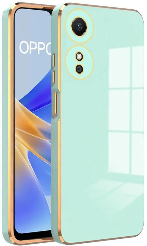 Micvir Back Cover for Oppo A17 (Green, Silicon, Pack of: 1)