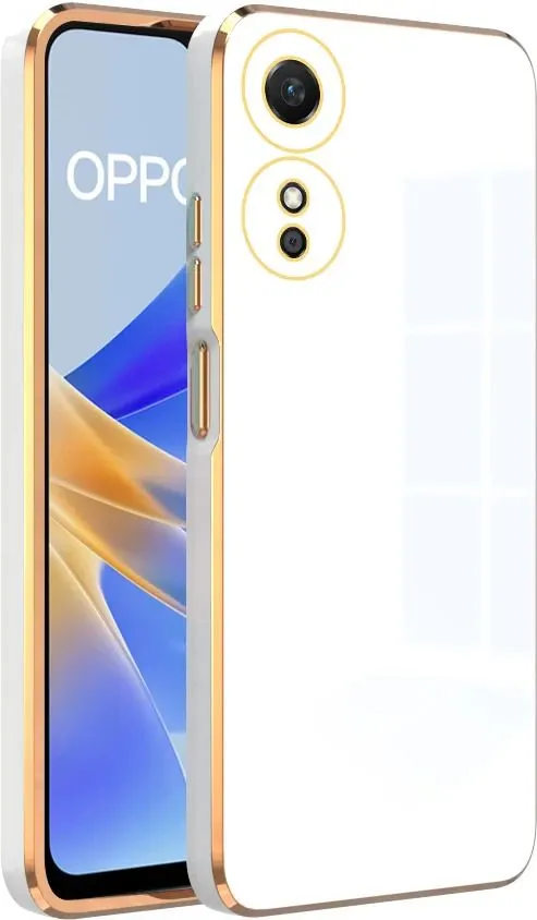 Micvir Back Cover for Oppo A17 (White, Silicon, Pack of: 1)