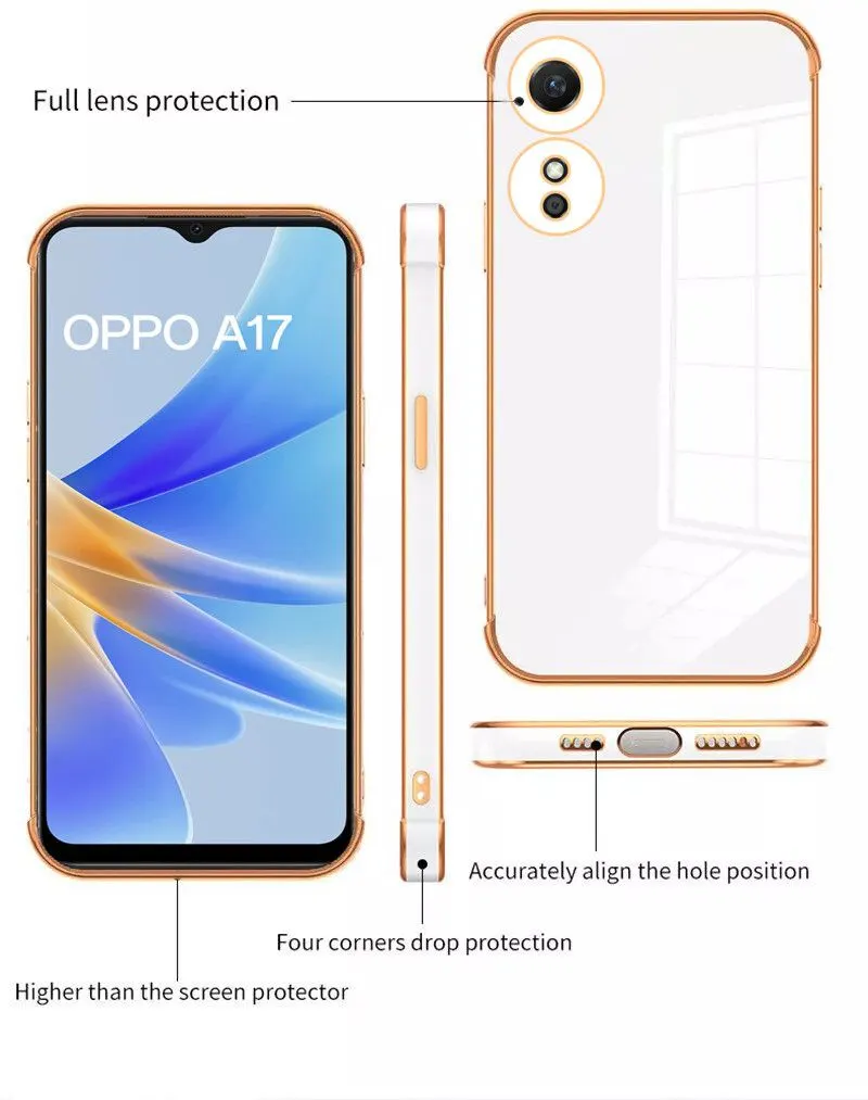 Micvir Back Cover for Oppo A17 (White, Silicon, Pack of: 1) — image 4 of 4