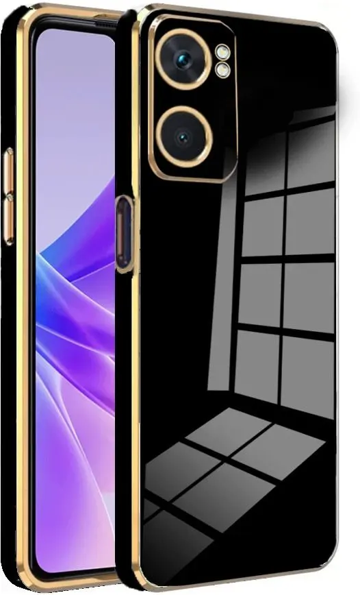 Micvir Back Cover for Oppo K10 5G, Oppo A57 5G, Realme Narzo 50 5G (Black, Silicon, Pack of: 1)