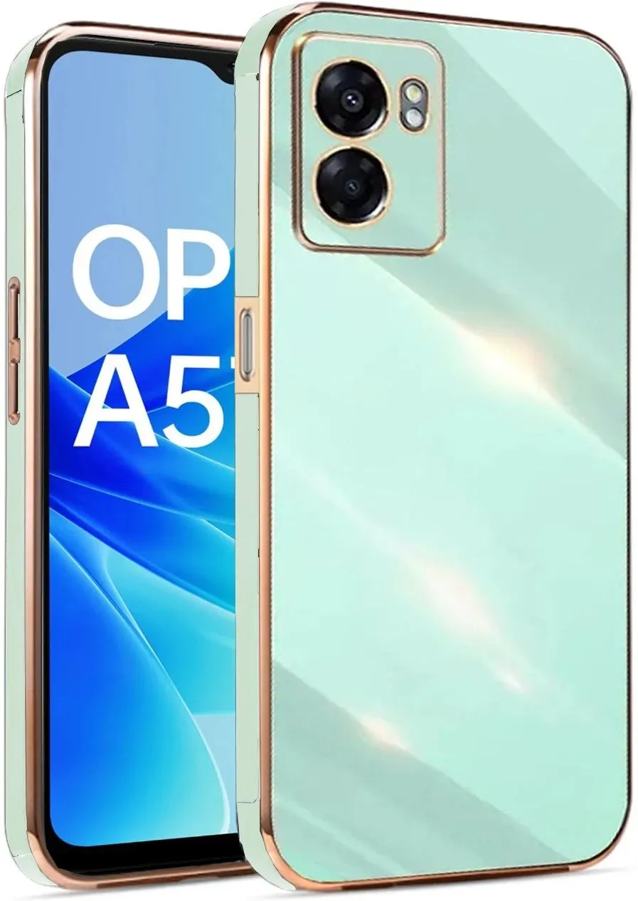 Micvir Back Cover for Oppo K10 5G, Oppo A57 5G, Realme Narzo 50 5G (Green, Silicon, Pack of: 1)