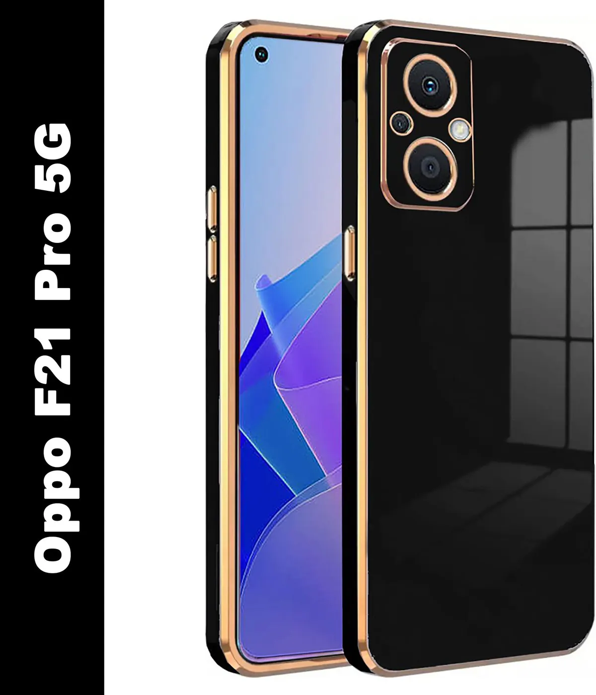 Micvir Back Cover for Oppo F21 Pro 5G (Black, Silicon, Pack of: 1)