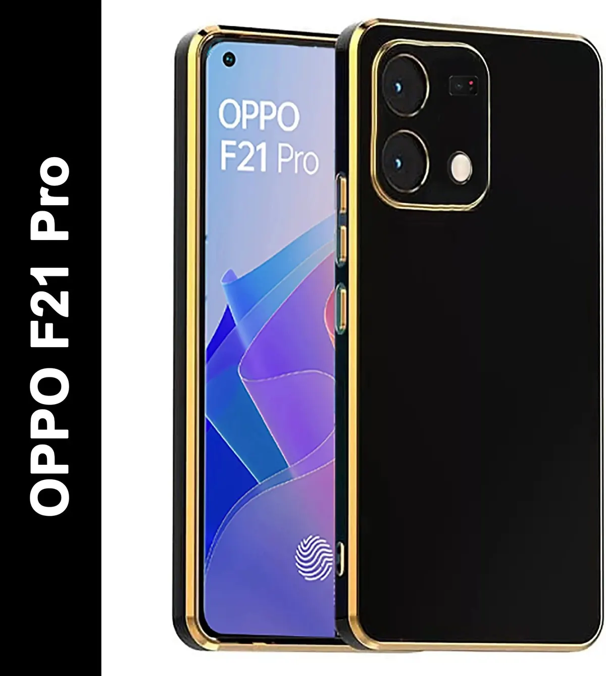 Micvir Back Cover for Oppo F21 Pro (Black, Silicon, Pack of: 1)