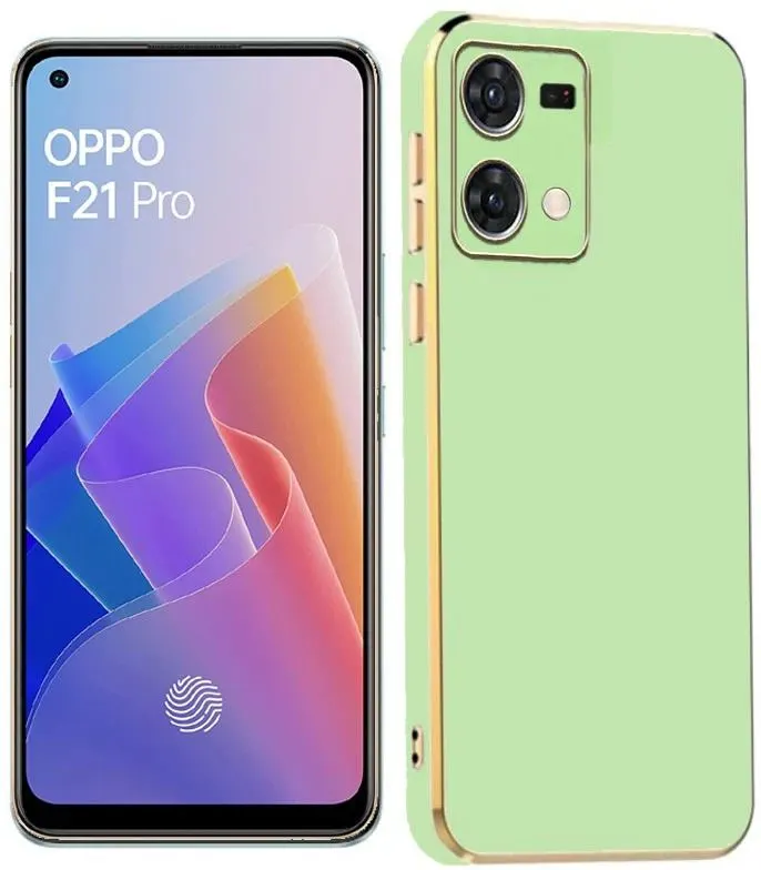 Micvir Back Cover for Oppo F21 Pro (Green, Silicon, Pack of: 1)