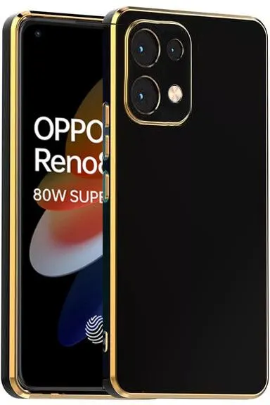 Micvir Back Cover for Oppo Reno8 5G (Black, Silicon, Pack of: 1)