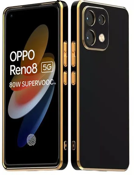 Micvir Back Cover for Oppo Reno8 5G (Black, Silicon, Pack of: 1) — image 2 of 4