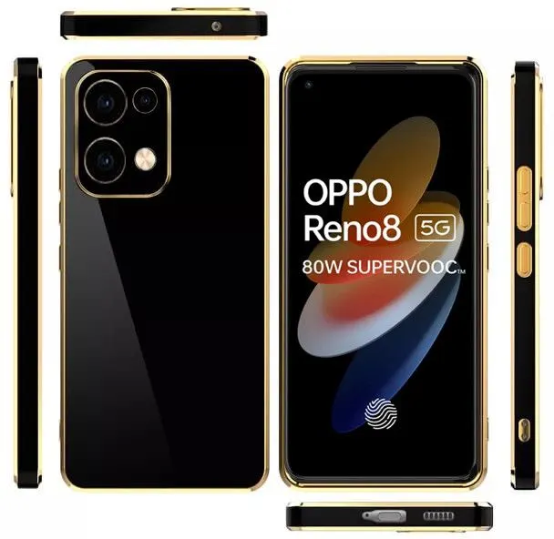 Micvir Back Cover for Oppo Reno8 5G (Black, Silicon, Pack of: 1) — image 3 of 4