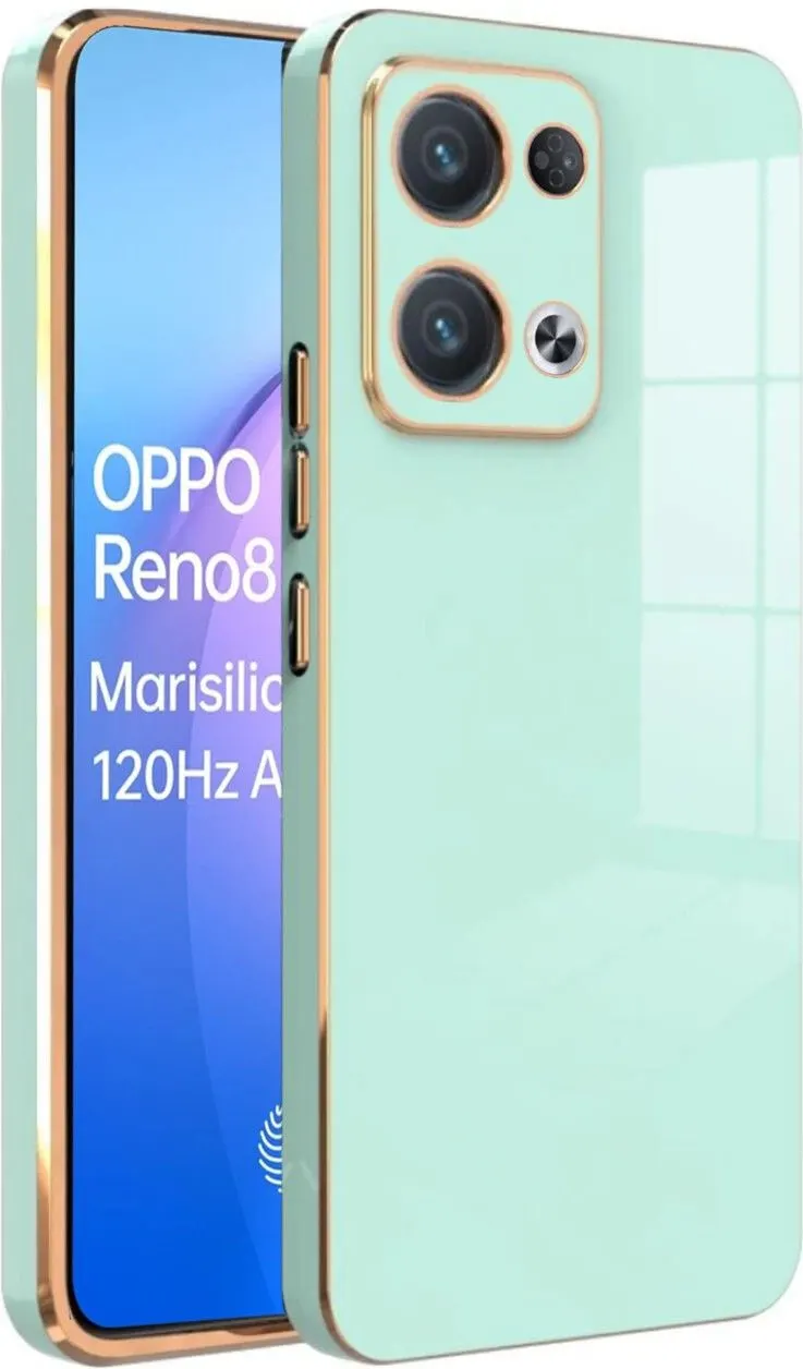 Micvir Back Cover for Oppo Reno8 Pro 5G (Green, Silicon, Pack of: 1)
