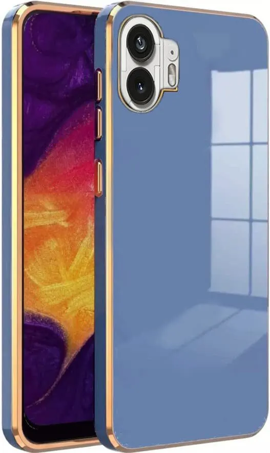 Micvir Back Cover for Nothing Phone 2 (Blue, Silicon, Pack of: 1)