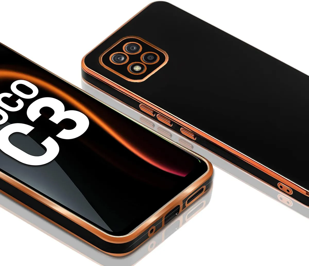 Micvir Back Cover for Poco C3 (Black, Silicon, Pack of: 1) — image 3 of 4