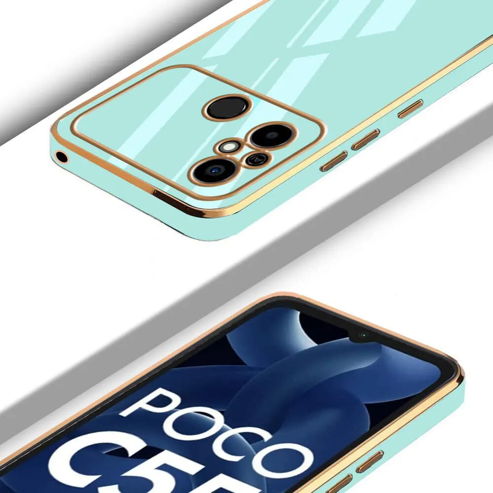 Micvir Back Cover for POCO C55 (Green, Silicon, Pack of: 1) — image 3 of 4