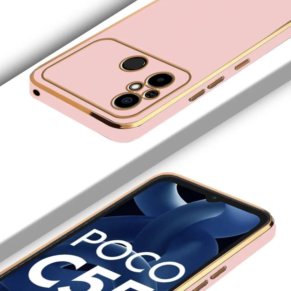 Micvir Back Cover for POCO C55 (Pink, Silicon, Pack of: 1) — image 3 of 4