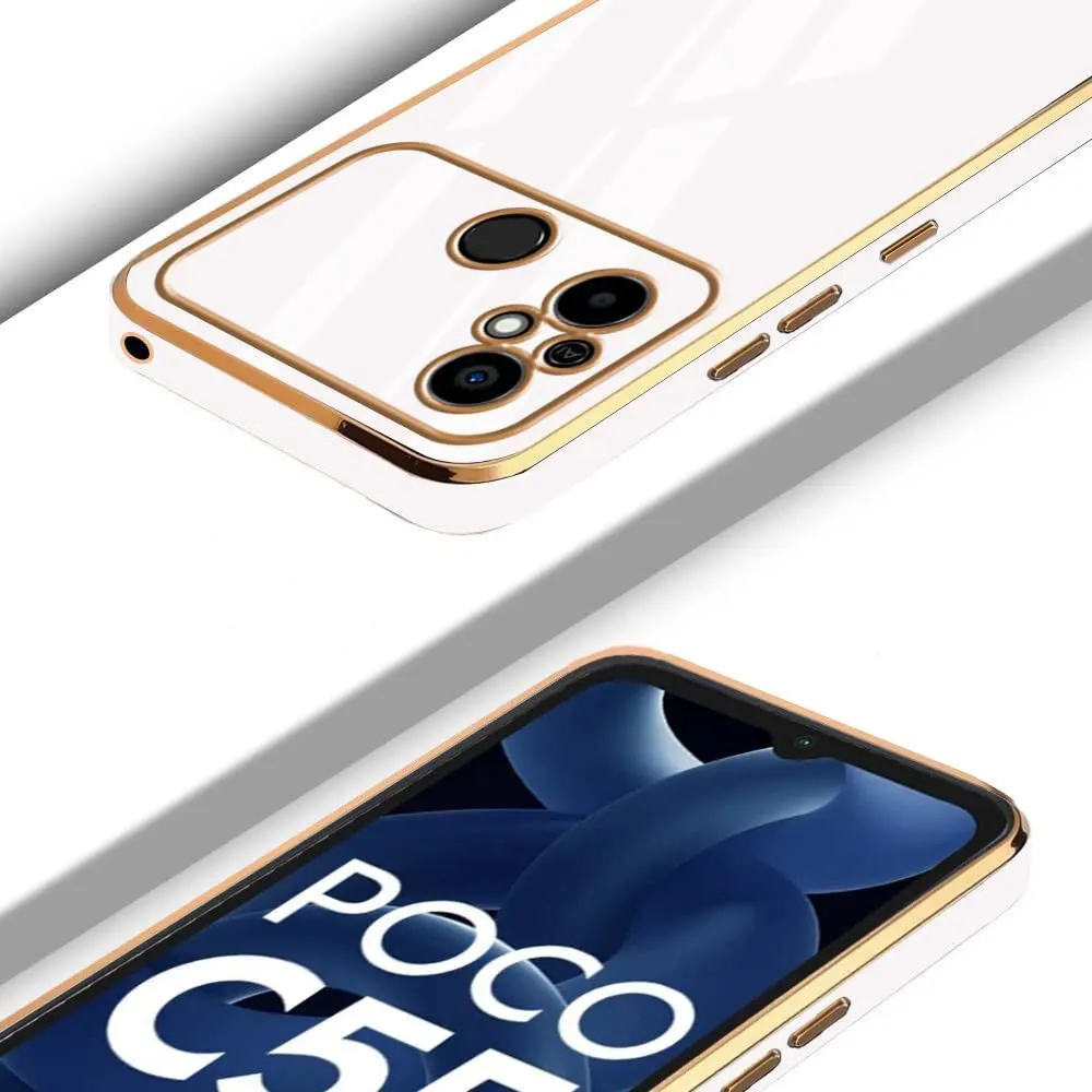 Micvir Back Cover for POCO C55 (White, Silicon, Pack of: 1) — image 3 of 4