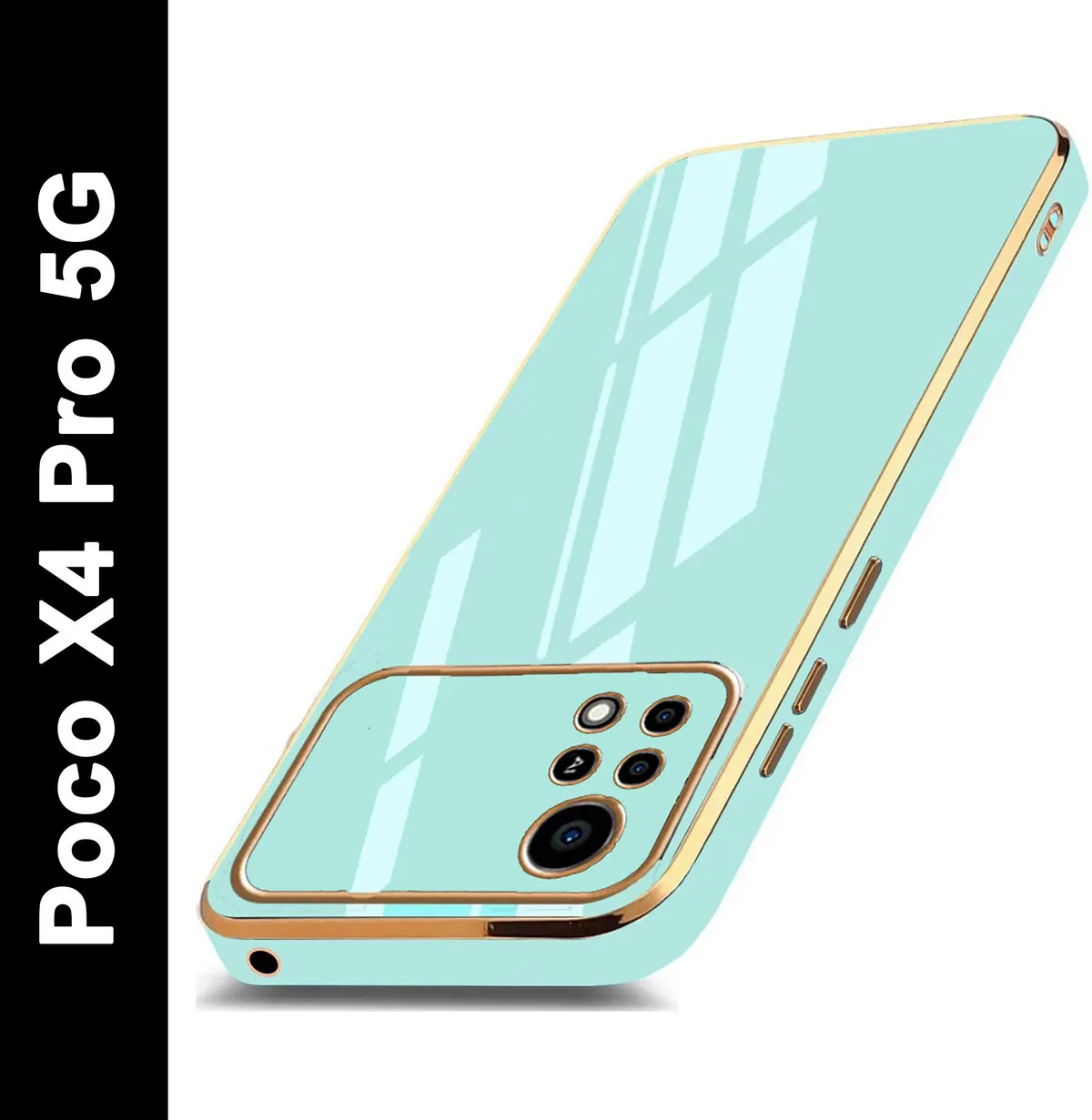 Micvir Back Cover for Poco X4 Pro 5G (Green, Silicon, Pack of: 1)