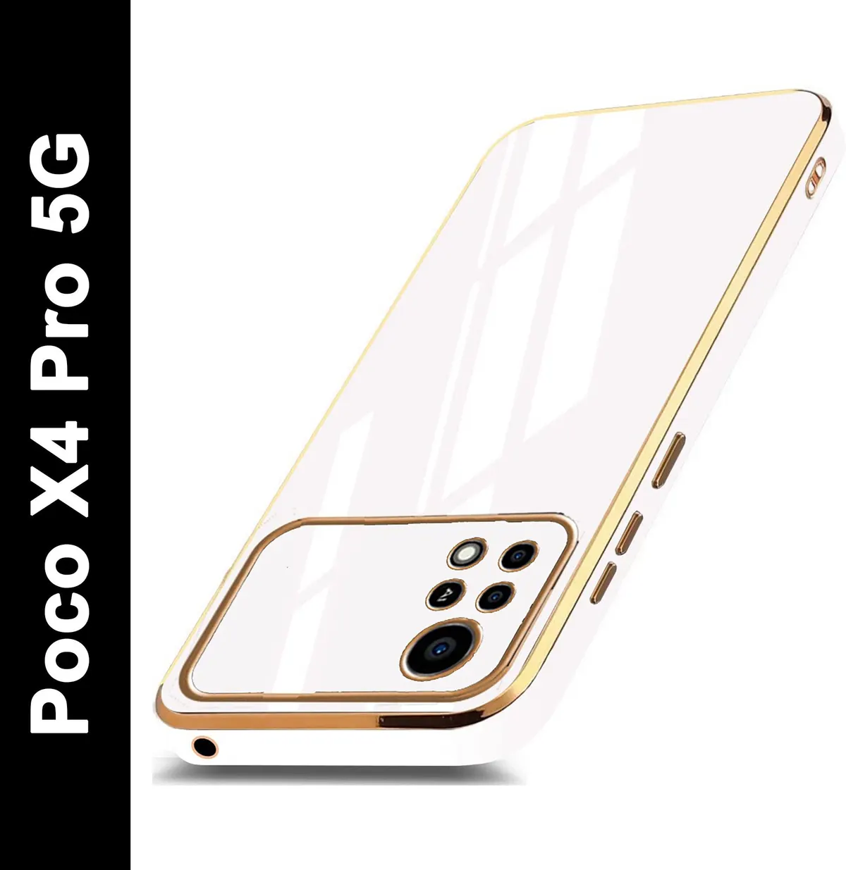 Micvir Back Cover for Poco X4 Pro 5G (White, Silicon, Pack of: 1)