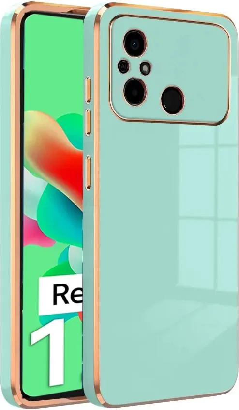 Micvir Back Cover for Redmi 12C (Green, Silicon, Pack of: 1)