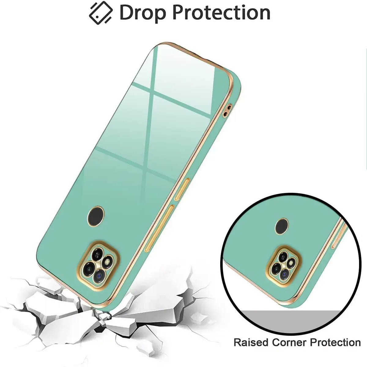Micvir Back Cover for Redmi 9 (Green, Silicon, Pack of: 1) — image 4 of 5