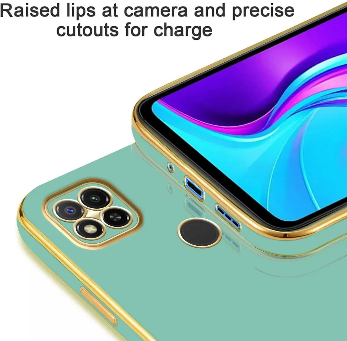 Micvir Back Cover for Redmi 9 (Green, Silicon, Pack of: 1) — image 5 of 5