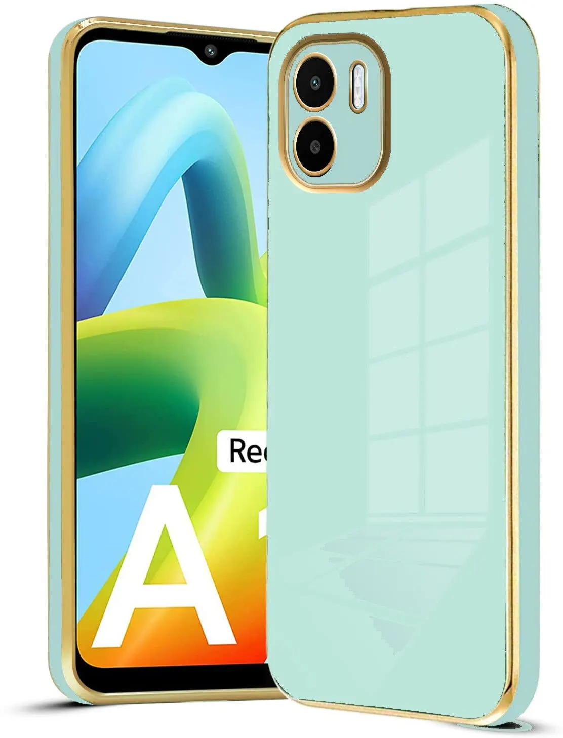 Micvir Back Cover for Mi A1 (Green, Silicon, Pack of: 1)