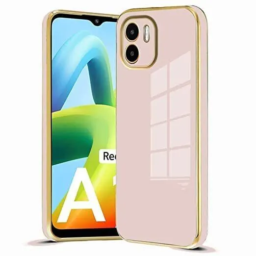 Micvir Back Cover for Mi A1 (Pink, Silicon, Pack of: 1)