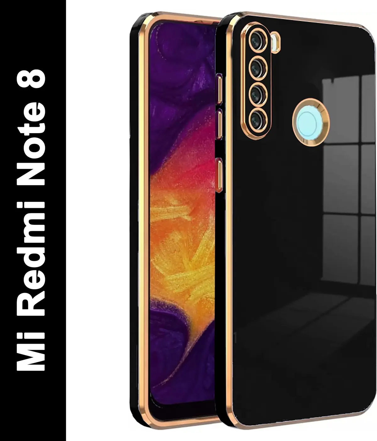 Micvir Back Cover for Mi Redmi Note 8 (Black, Silicon, Pack of: 1)