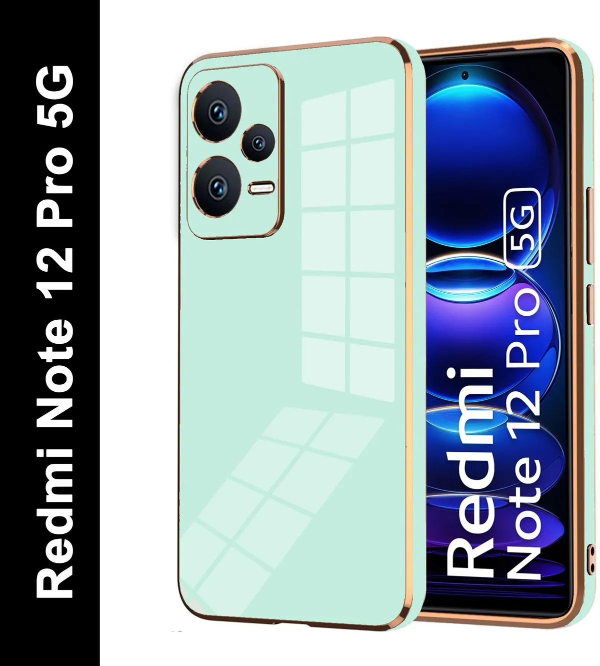 Micvir Back Cover for Redmi Note 12 Pro 5G (Green, Camera Bump Protector, Silicon, Pack of: 1)