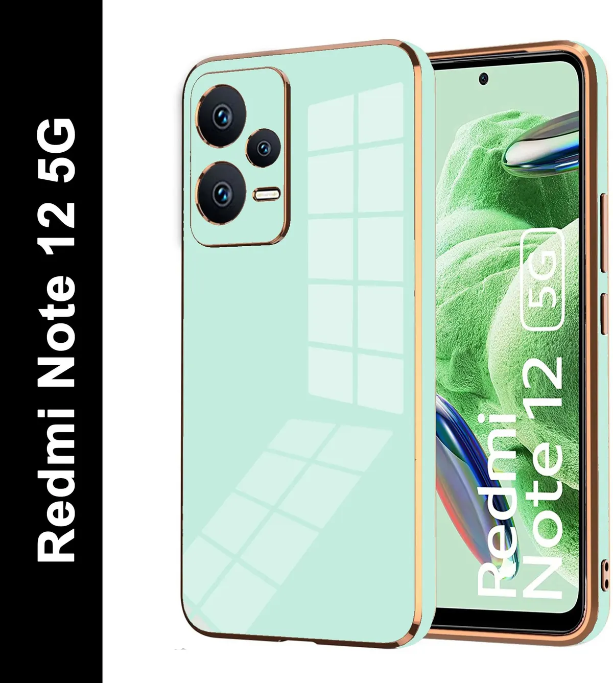 Micvir Back Cover for Redmi Note 12 5G (Green, Camera Bump Protector, Silicon, Pack of: 1)
