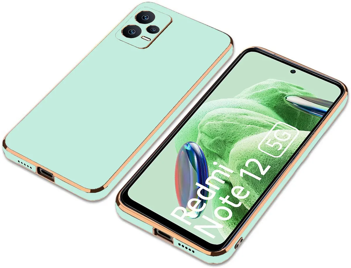 Micvir Back Cover for Redmi Note 12 5G (Green, Camera Bump Protector, Silicon, Pack of: 1) — image 4 of 5