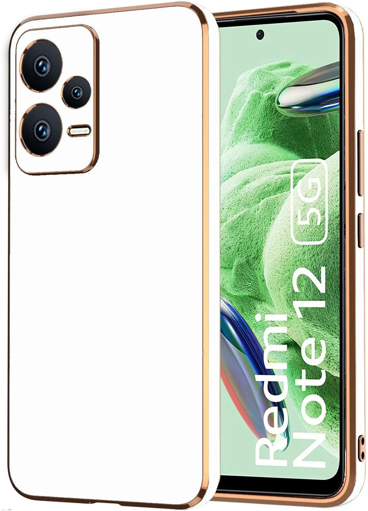 Micvir Back Cover for Redmi Note 12 5G (White, Camera Bump Protector, Silicon, Pack of: 1)