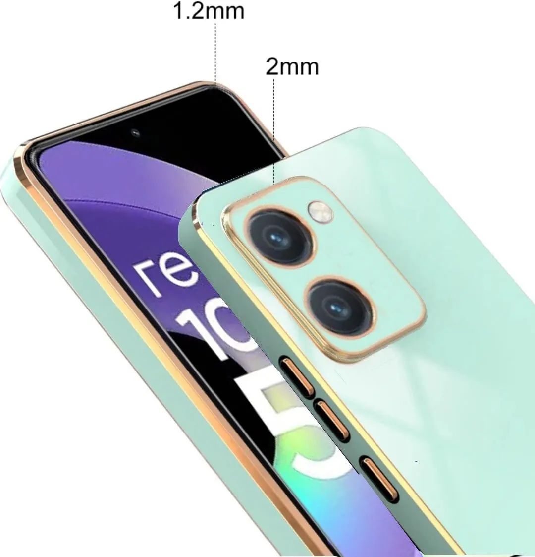 Micvir Back Cover for Realme 10 Pro 5G (Green, Silicon, Pack of: 1) — image 3 of 4