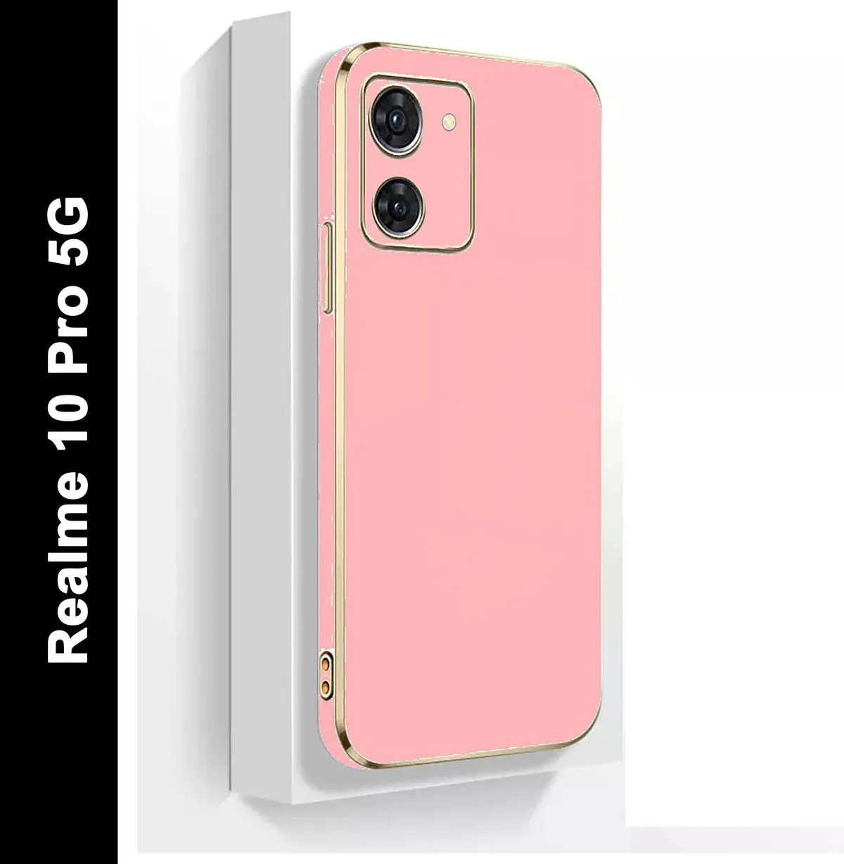 Micvir Back Cover for Realme 10 Pro 5G (Pink, Silicon, Pack of: 1)