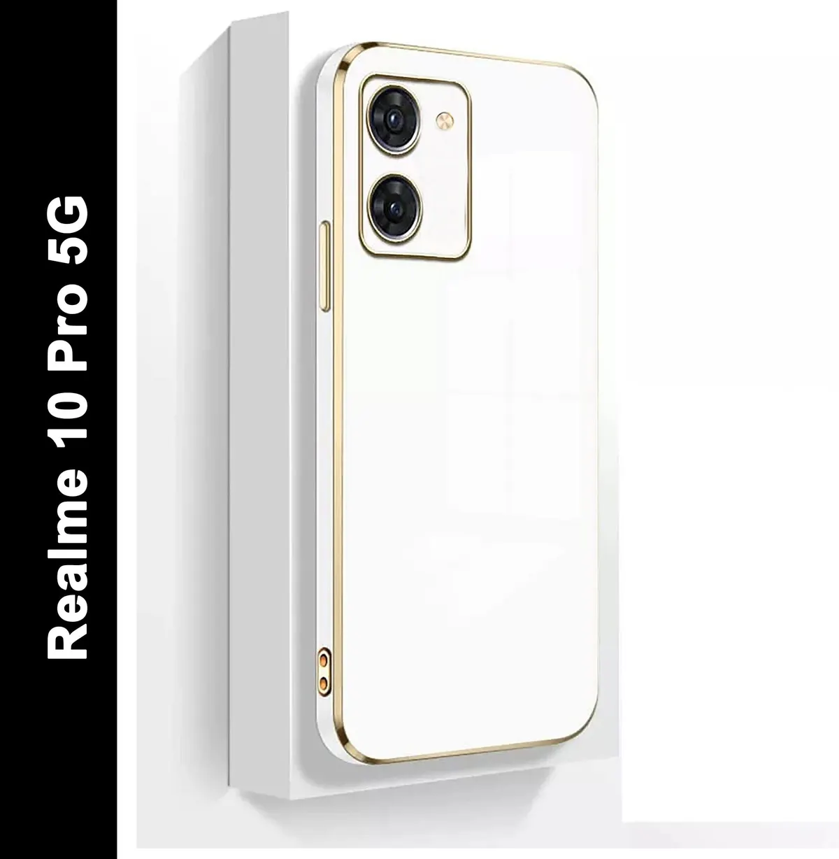 Micvir Back Cover for Realme 10 Pro 5G (White, Silicon, Pack of: 1)