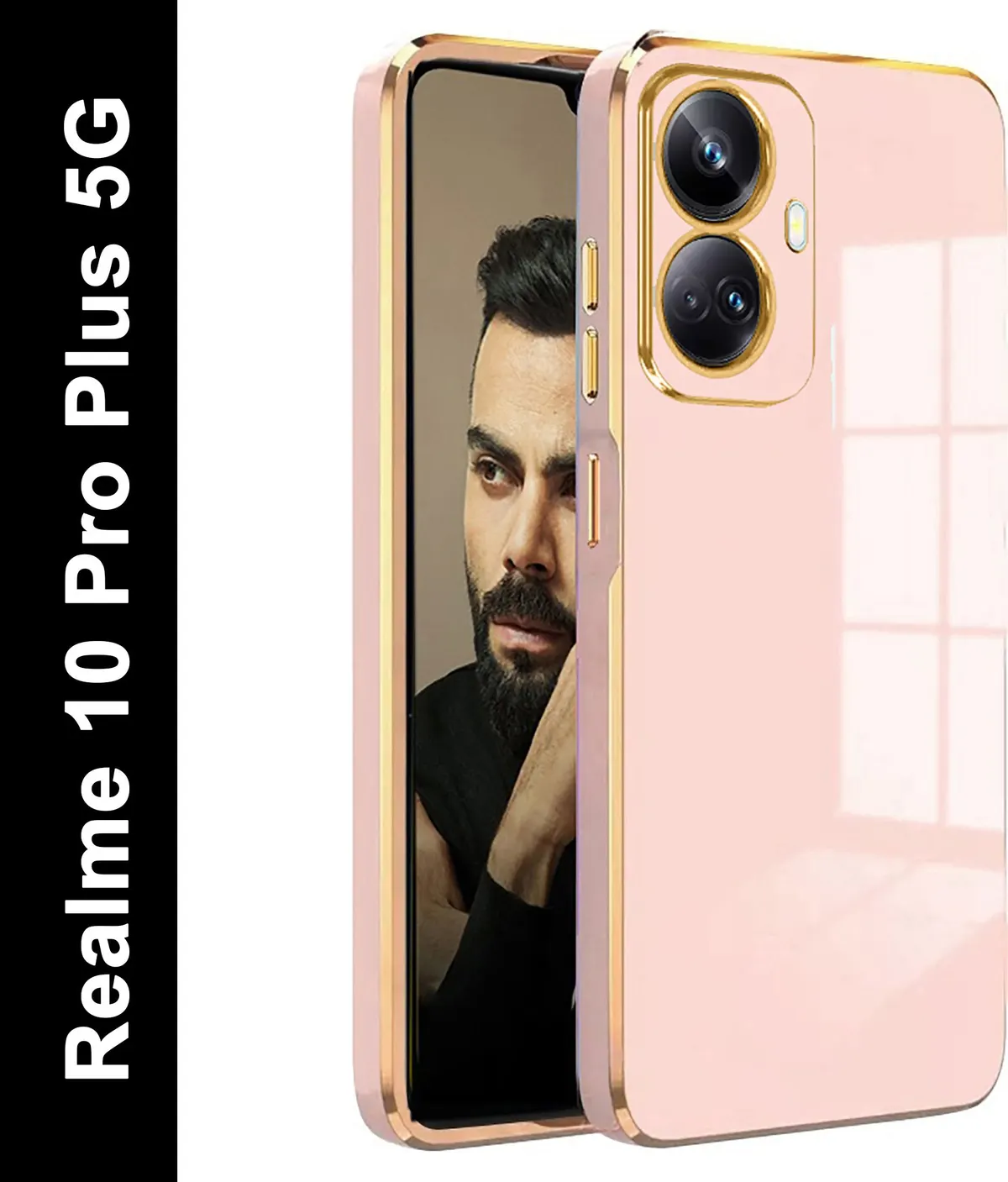 Micvir Back Cover for Realme 10 Pro Plus 5G (Pink, Silicon, Pack of: 1)
