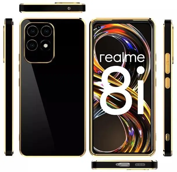 Micvir Back Cover for Realme 8i (Black, Silicon, Pack of: 1) — image 3 of 4