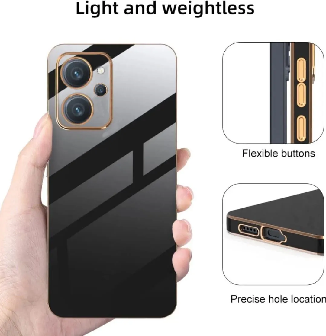 Micvir Back Cover for Realme 9i, Oppo K10, Oppo A76, Oppo A96 (Black, Silicon, Pack of: 1) — image 4 of 5
