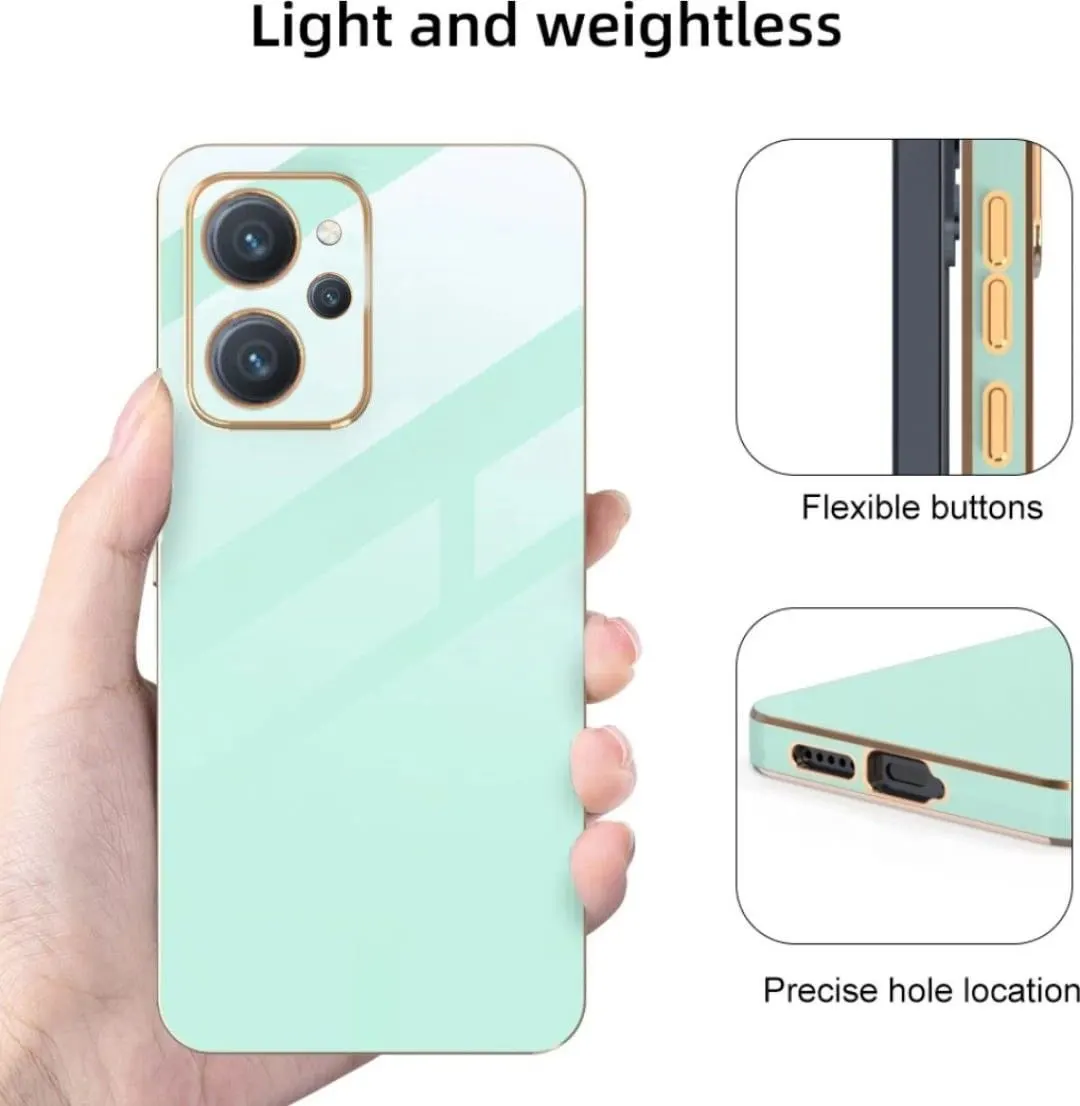 Micvir Back Cover for Realme 9i, Oppo K10, Oppo A76, Oppo A96 (Green, Silicon, Pack of: 1) — image 2 of 4