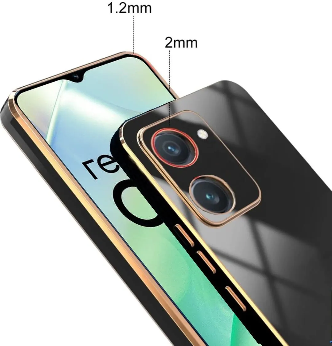 Micvir Back Cover for Realme C33 (Black, Silicon, Pack of: 1) — image 3 of 5