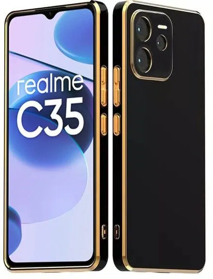 Micvir Back Cover for Realme C35 (Black, Silicon, Pack of: 1) — image 2 of 4