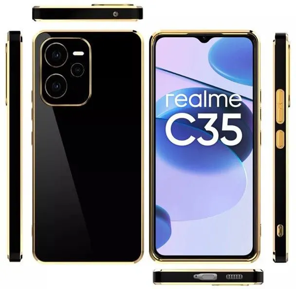 Micvir Back Cover for Realme C35 (Black, Silicon, Pack of: 1) — image 3 of 4