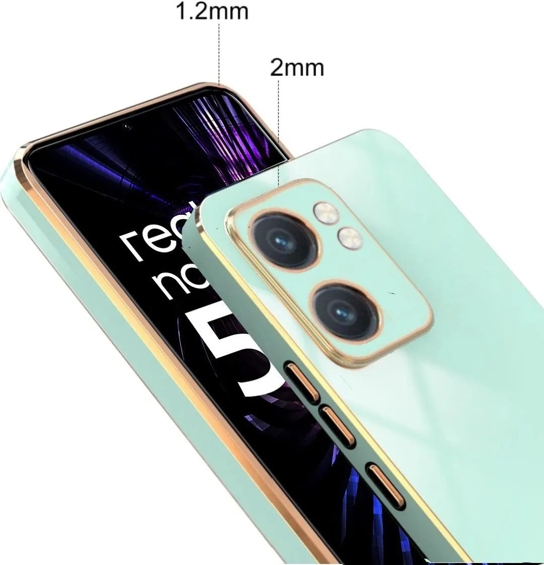 Micvir Back Cover for Realme Narzo 50 5G (Green, Silicon, Pack of: 1) — image 3 of 4