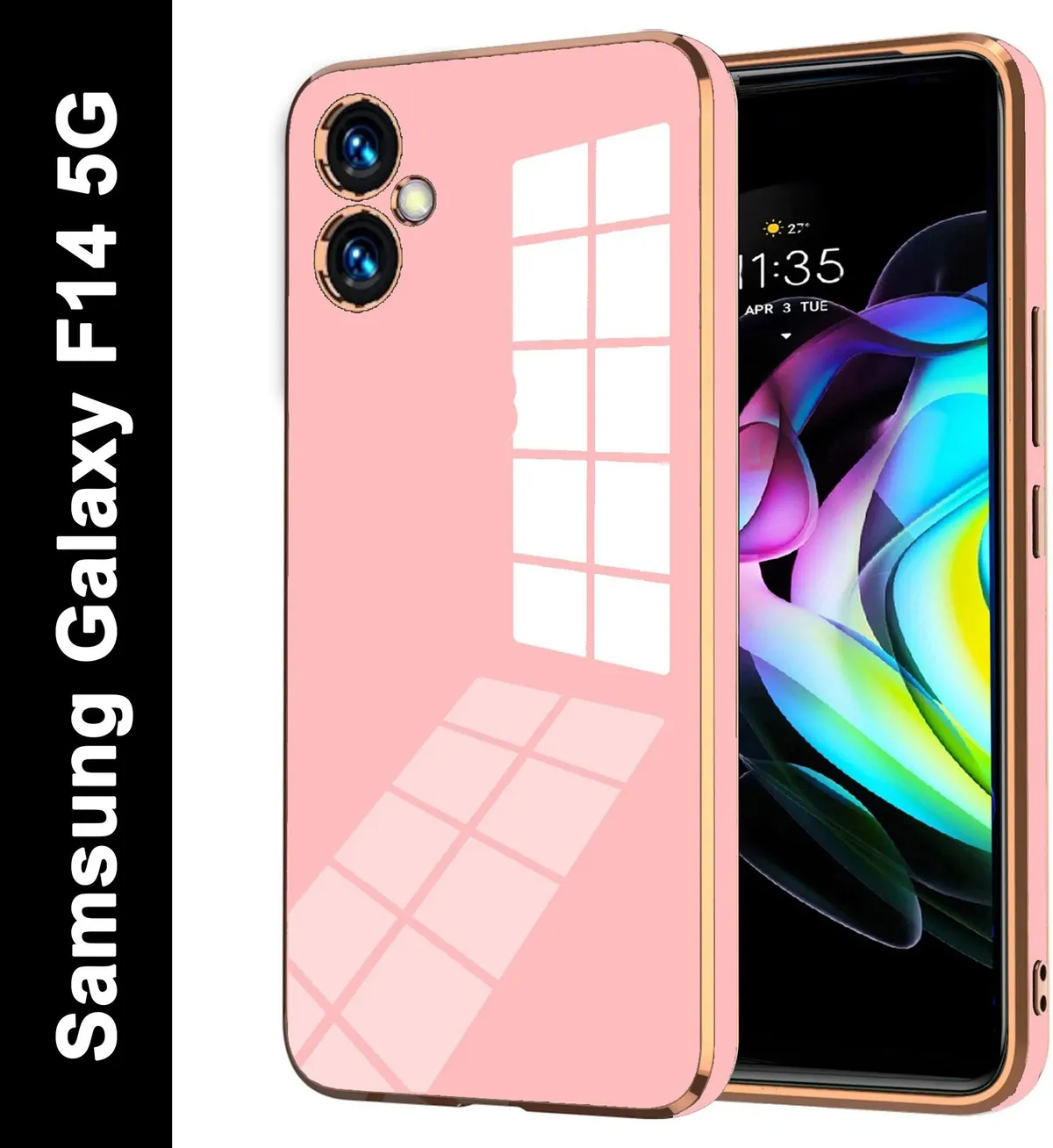 Micvir Back Cover for Samsung Galaxy F14 5G (Pink, Silicon, Pack of: 1)