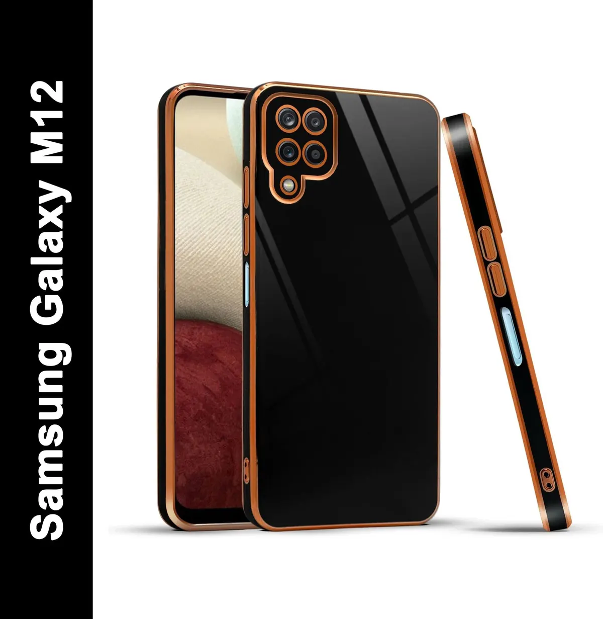 Micvir Back Cover for Samsung Galaxy M12 (Black, Silicon, Pack of: 1)