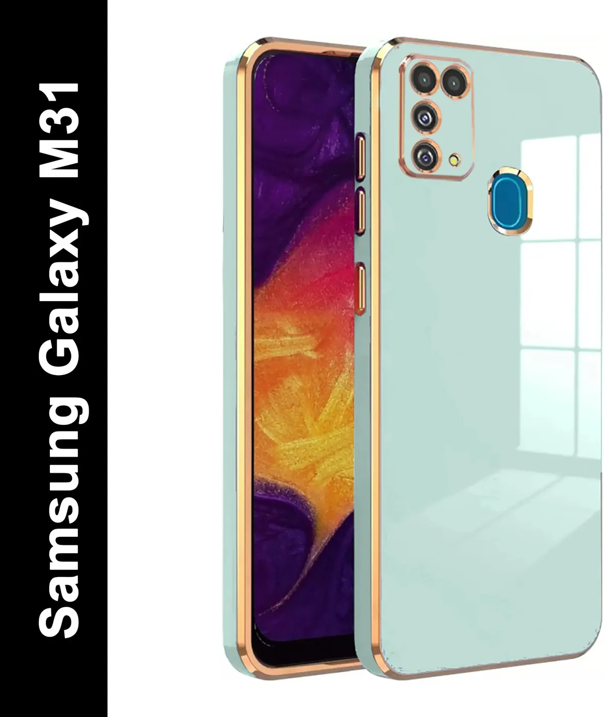 Micvir Back Cover for Samsung Galaxy M31 (Green, Silicon, Pack of: 1)