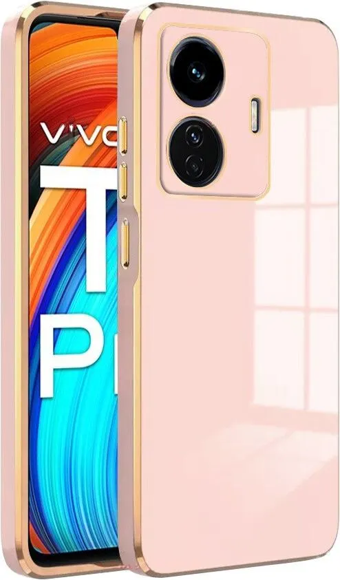 Micvir Back Cover for Vivo T1 Pro 5G (Pink, Silicon, Pack of: 1)