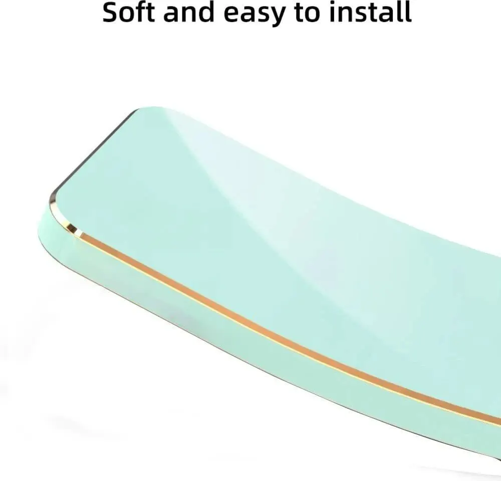 Micvir Back Cover for vivo V21E (Green, Silicon, Pack of: 1) — image 4 of 5