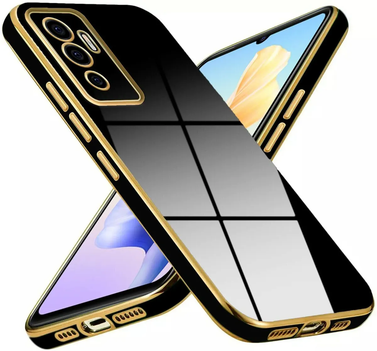 Micvir Back Cover for Vivo V23e 5G, y75 4G (Black, Silicon, Pack of: 1) — image 2 of 5