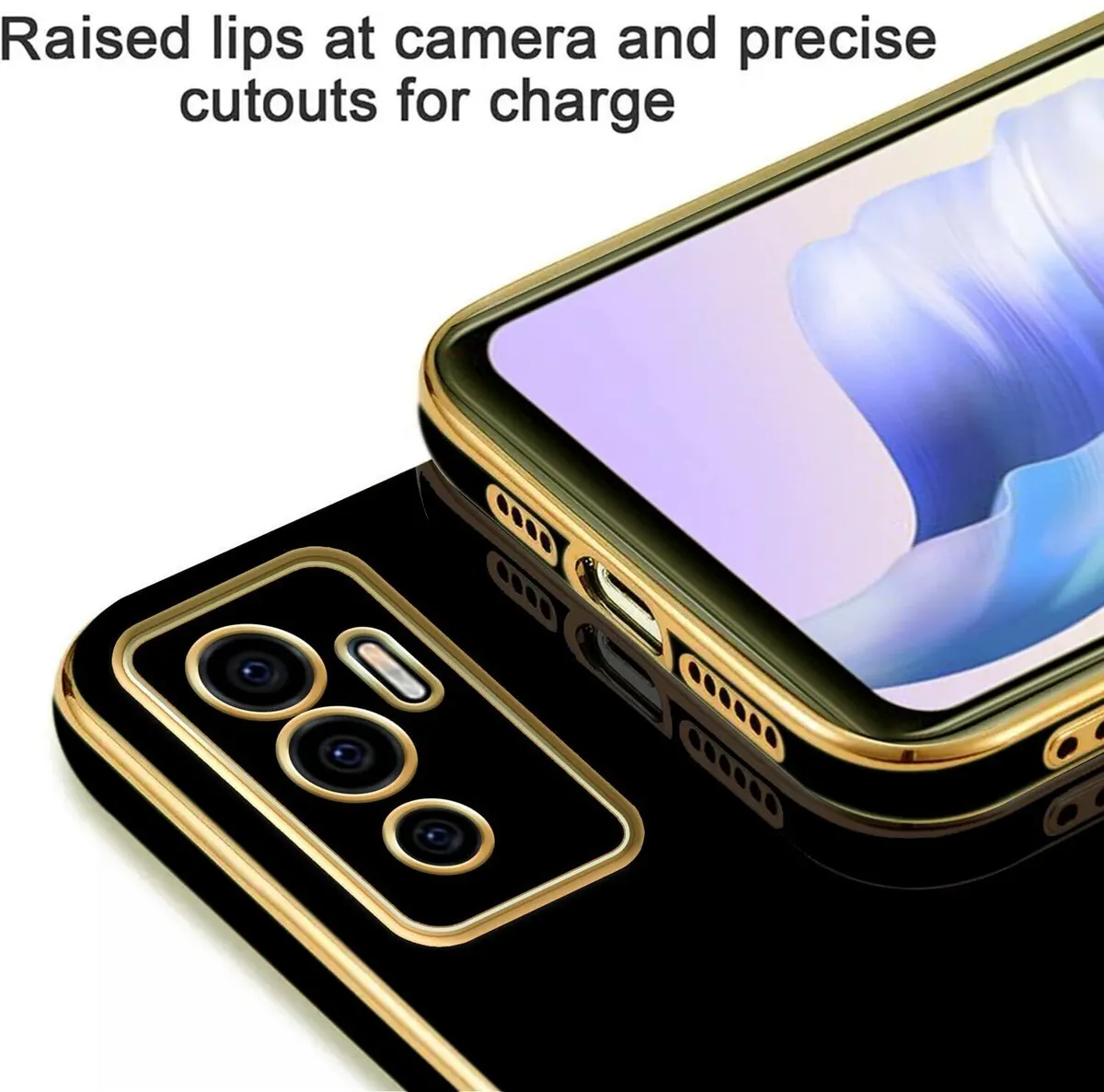 Micvir Back Cover for Vivo V23e 5G, y75 4G (Black, Silicon, Pack of: 1) — image 5 of 5